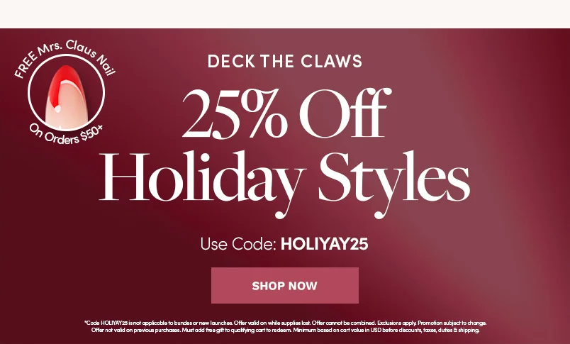 Shop 25% Off with code HOLIYAY25