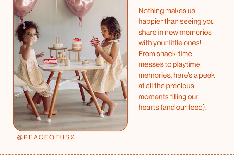 Nothing makes us happier than seeing you share in new memories with your little ones! From snack-time messes to playtime memories, here’s a peek at all the precious moments filling our hearts (and our feed).