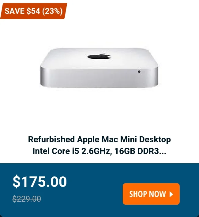 Refurbished Apple Mac Mini Desktop