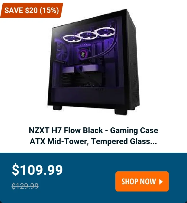 NZXT H7 Flow Black - Gaming Case