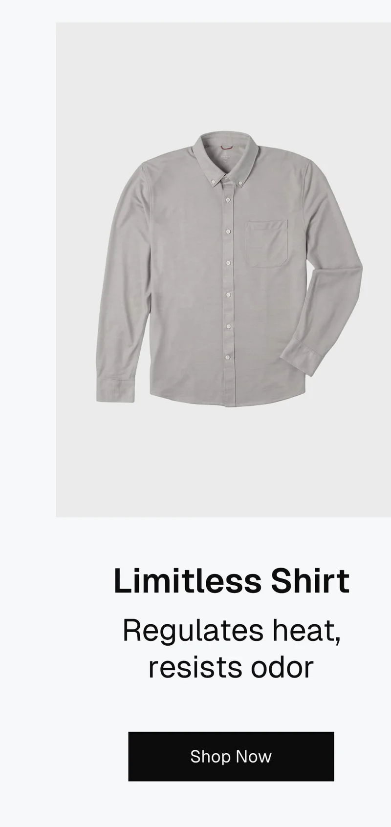 Limitless Merino Button-Down – Regulates heat, resists odor
