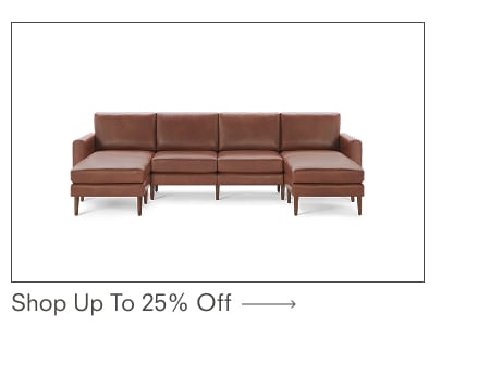 Block Nomad Leather Double Chaise Sectional