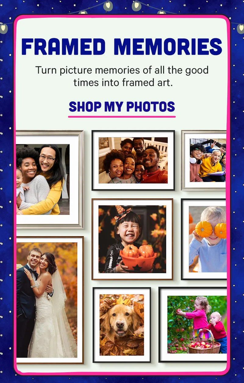 Framed Memories - turn picture memories of the best times into framed art.