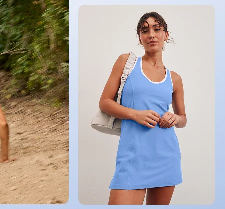 Spacedye Starting Line Dress in Flower Blue Heather