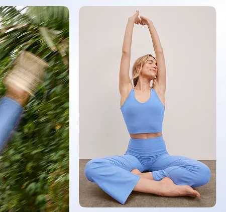 Spacedye Retro Cropped Pant in Flower Blue Heather