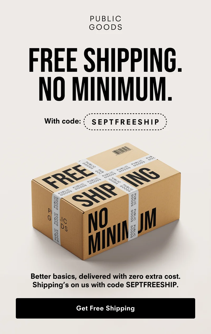 Free shipping. No minimum.