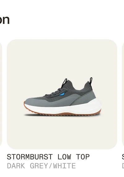 Stormburst Low Top Dark Grey/White