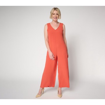 Attitudes by Renee Regular Textured Woven Sleevless Jumpsuit