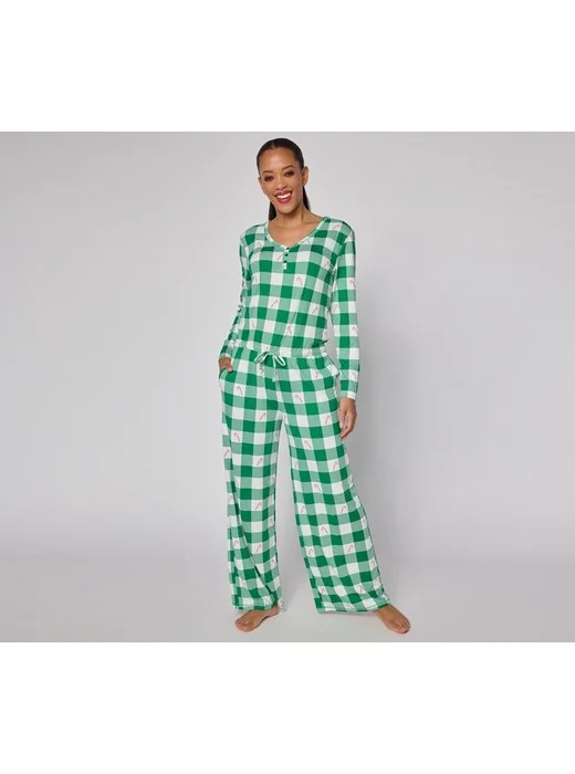 MUK LUKS Dream Cloud Cozy Holiday Jumpsuit