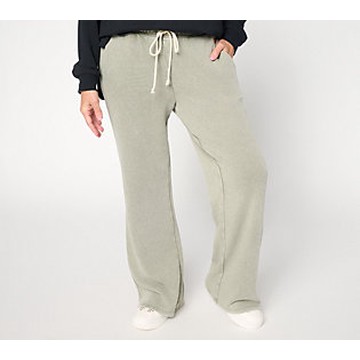 Peace Love World Petite Knit Indigo Wash Full Length Pants