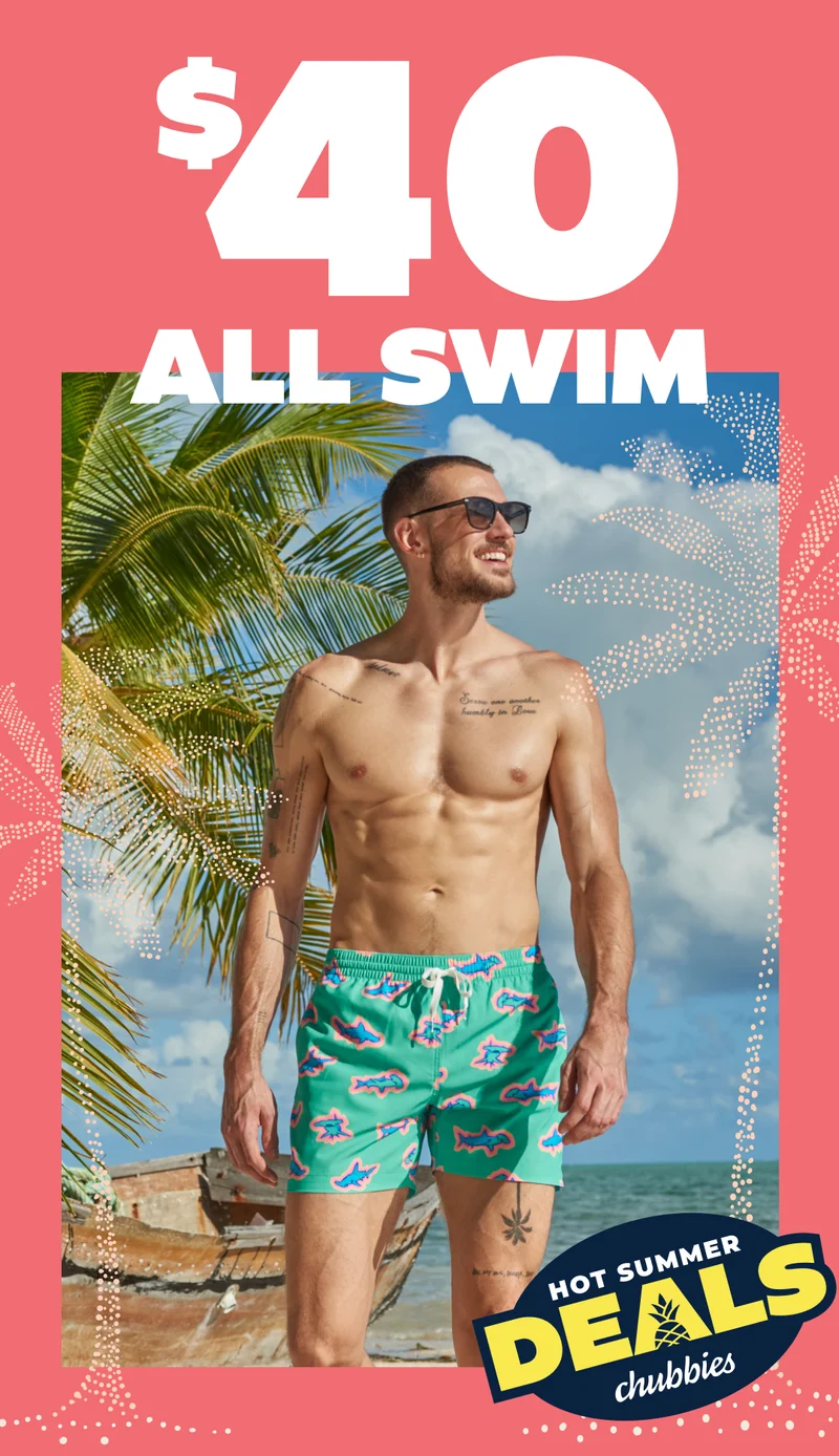 $40 ALL SWIM TRUNKS