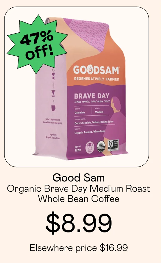 Organic Brave Day Medium Roast Whole Bean Coffee