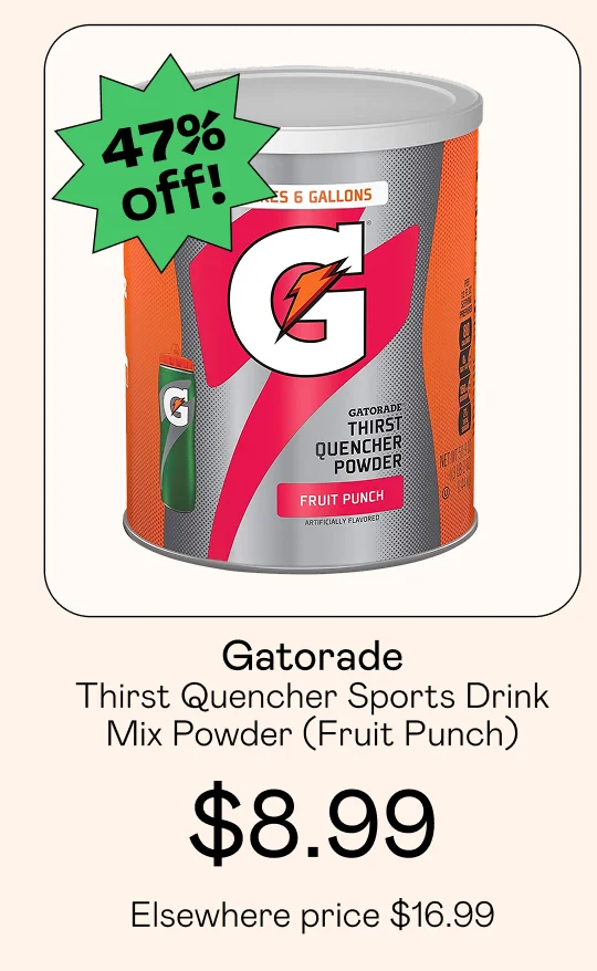 Thirst Quencher Sports Drink Mix Powder - Fruit Punch