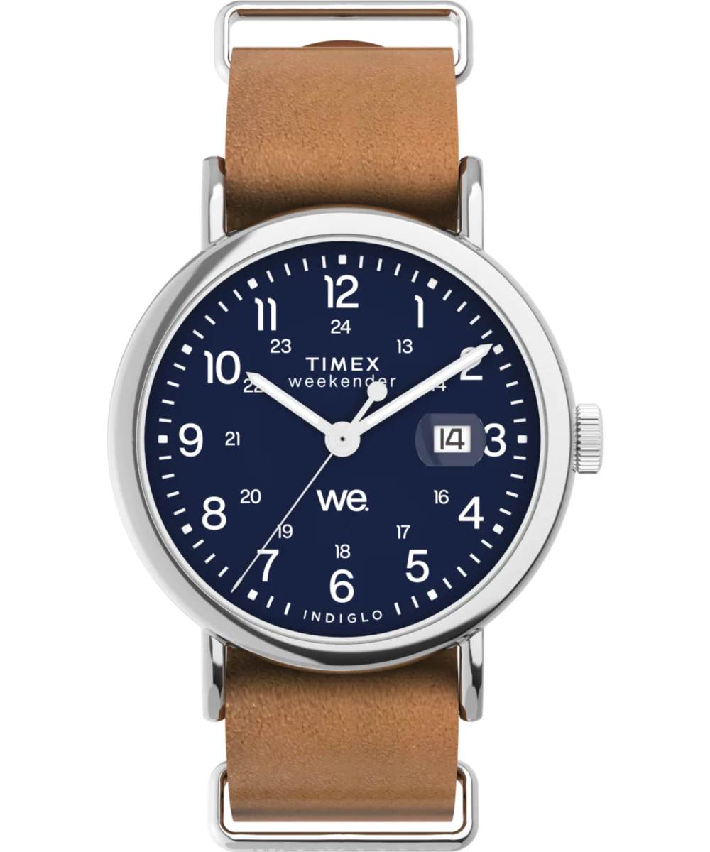 Image of Weekender 40mm Leather Strap Watch