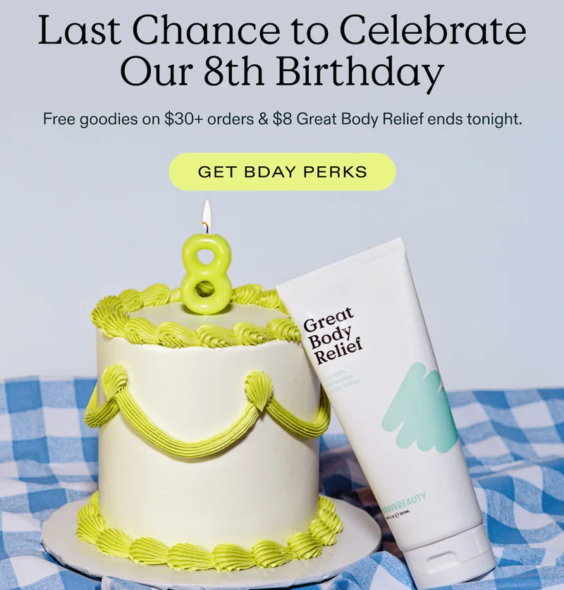 Last Chance to Celebrate Our 8th Birthday