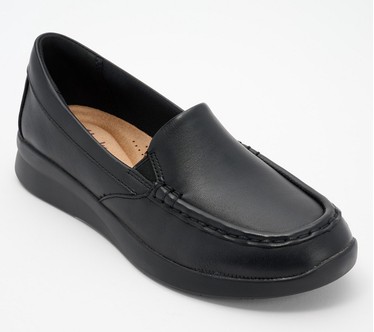 Clarks Collection Leather/Textile Slip-Ons - Ellowyn Lux