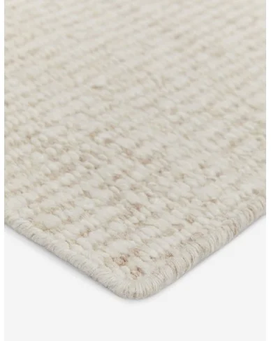 Taos Handwoven Wool Rug Swatch 12" x 12" Ivory