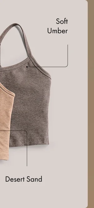 Spacedye Slim Racerback Cropped Tank in Soft Umber
