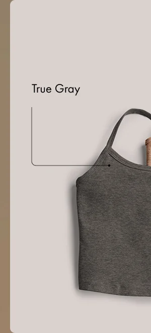 Spacedye Slim Racerback Cropped Tank in True Gray Heather