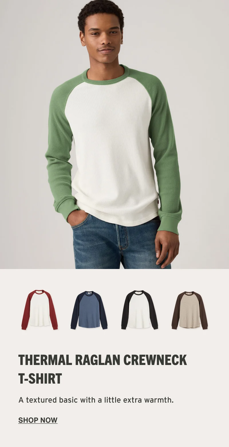 THERMAL RAGLAN CREWNECK T-SHIRT
