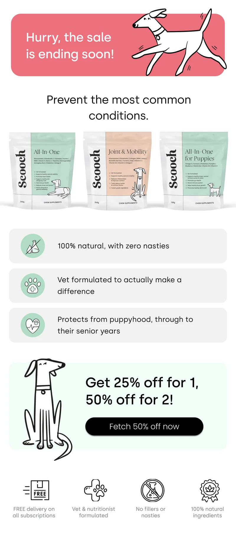 Hurry, the sale is ending soon! Get 25% off for 1, 50% off for 2!