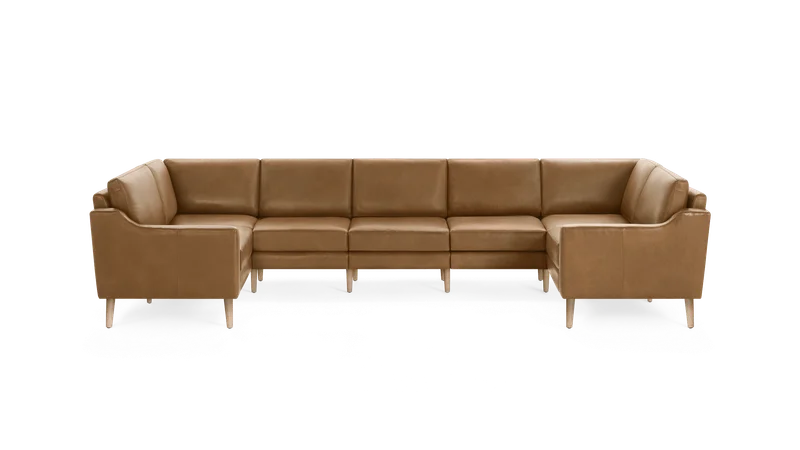 Slope Nomad Leather 7-Seat Corner Sectional