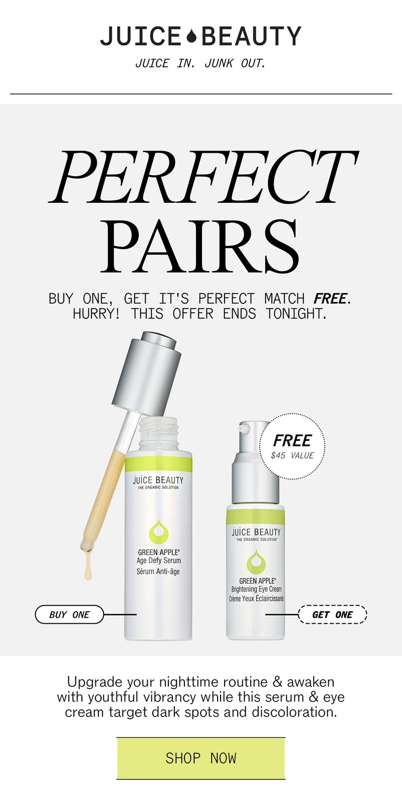 Perfect Pairs: Buy Age Defy Serum, Get Brightening Eye Cream Free