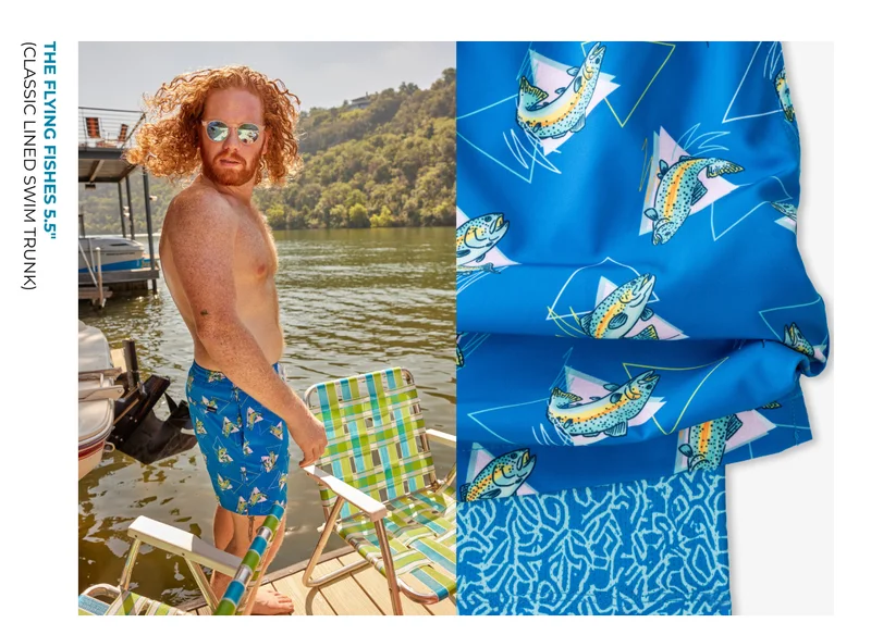 The Flying Fishes 5.5" (Classic Lined Swim Trunk)