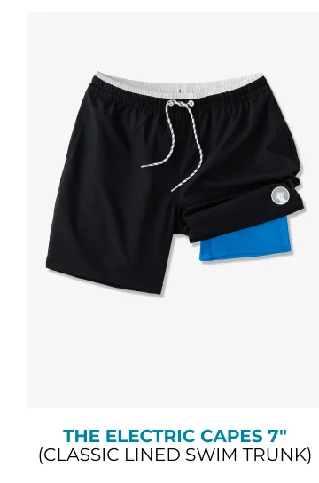 The Electric Capes 7" (Classic Lined Swim Trunk)