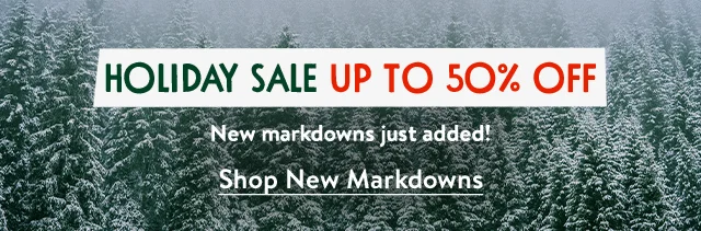 Holiday Sale Up to 50% Off