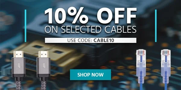 10% Off on selected cables Use Code: discount code Shop Now