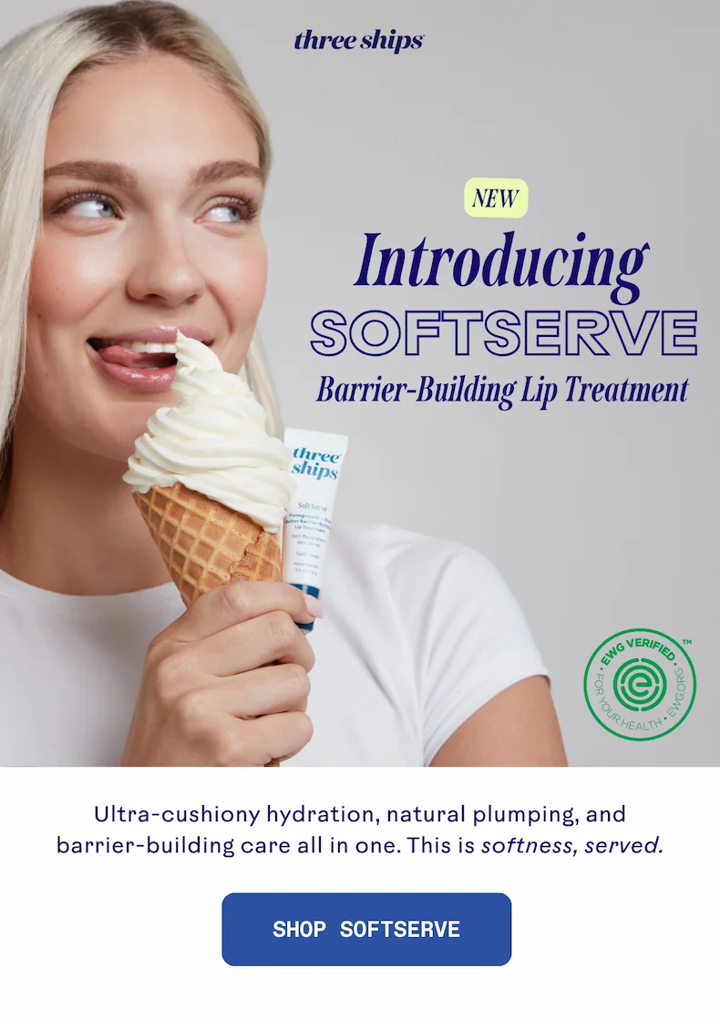 Introducing SoftServe Barrier-Building Lip Treatment. Shop SoftServe