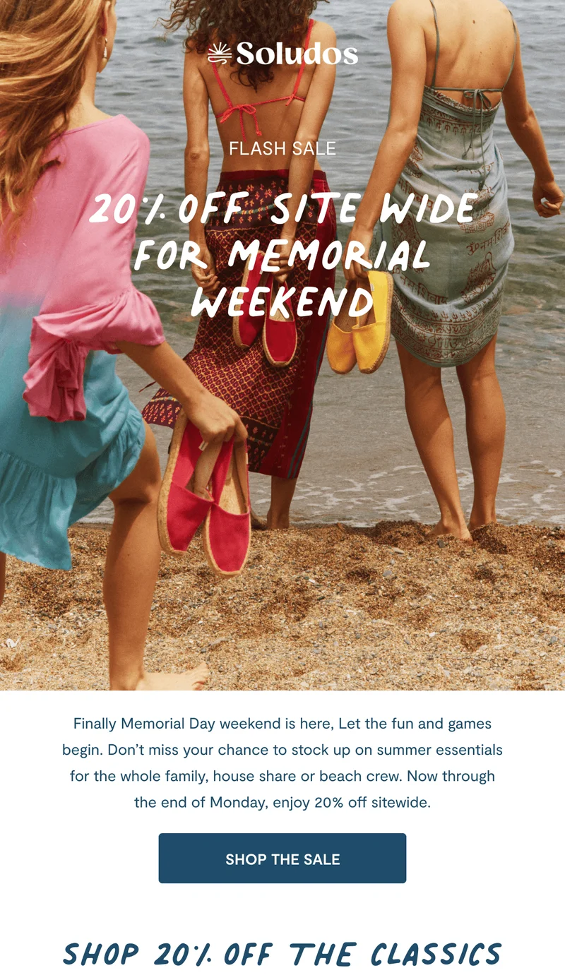 20% Off Site Wide for Memorial Weekend