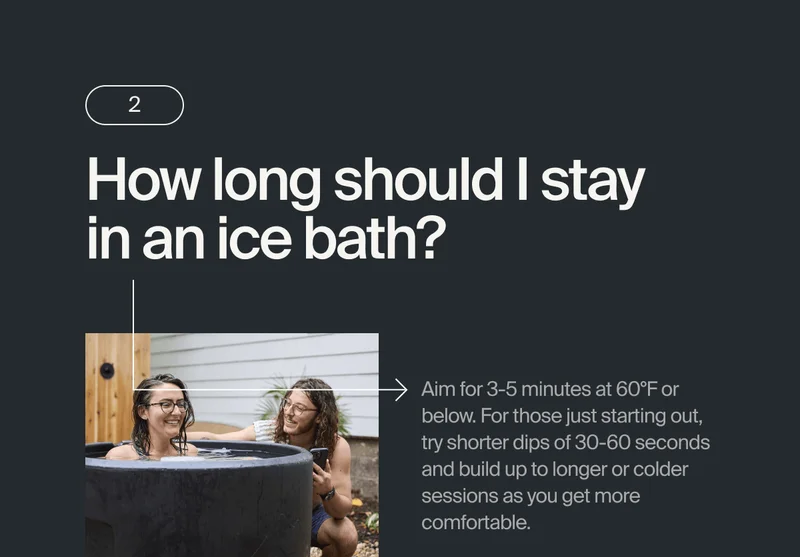 How long should I stay in an ice bath?