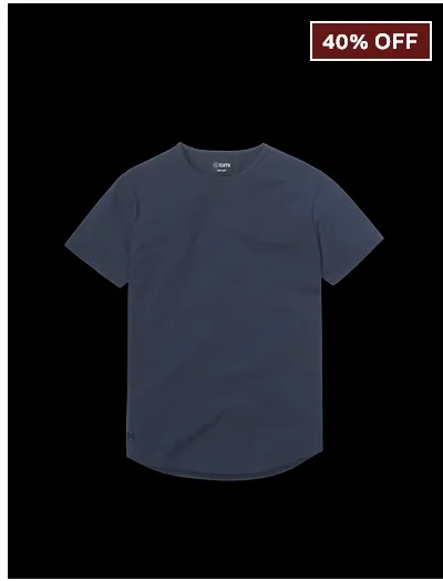 Pacific Blue AO Curve-Hem Tee