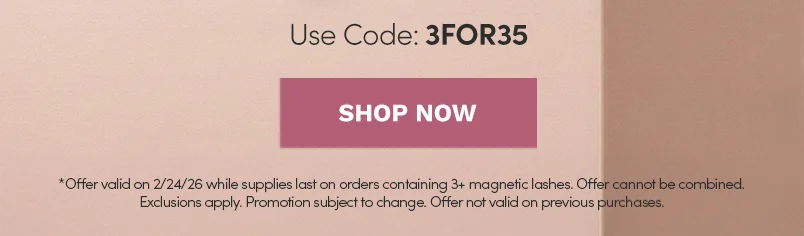 Shop 3 Lashes for $35 Off with code 3FOR35