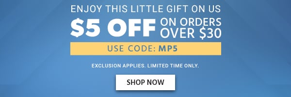 Enjoy This Little Gift on Us $5 OFF on Onrders Over $30