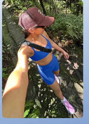 Spacedye Slim Racerback Bra in Court Blue Heather