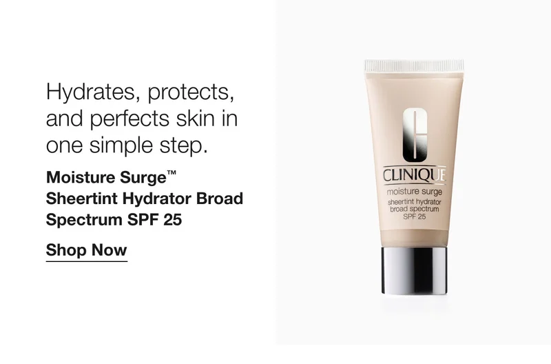Hydrates, protects, and perfects skin in one simple step. | Moisture Surge™ Sheertint Hydrator Broad Spectrum SPF 25 | Shop Now