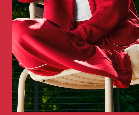 In The Flow Piped Wide Leg Pant in Holly Red