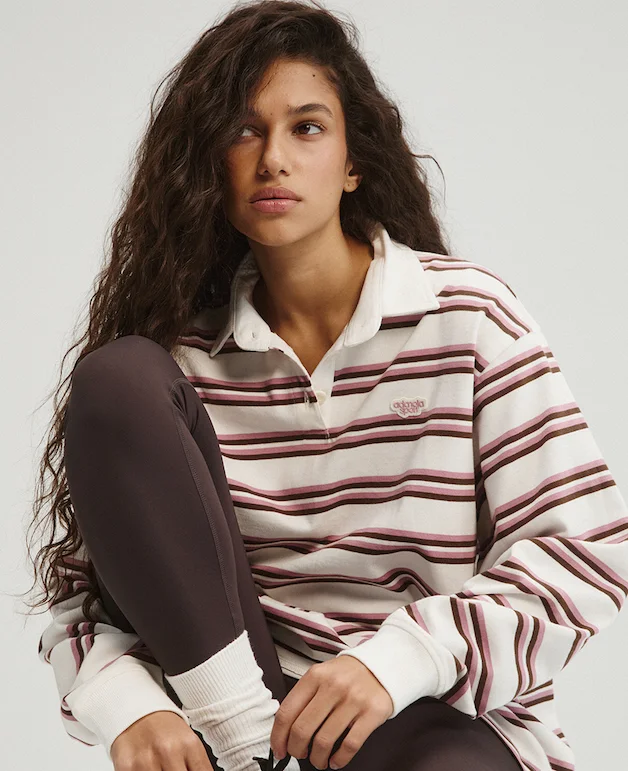 Stripe Branded Rugby Top