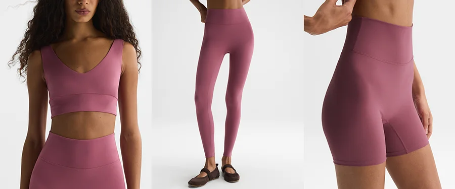 Deep pink Ultimate: Bra, Leggings, Shorts