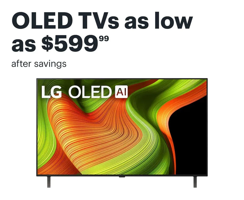 OLED TVs as low as $599.99 after savings.