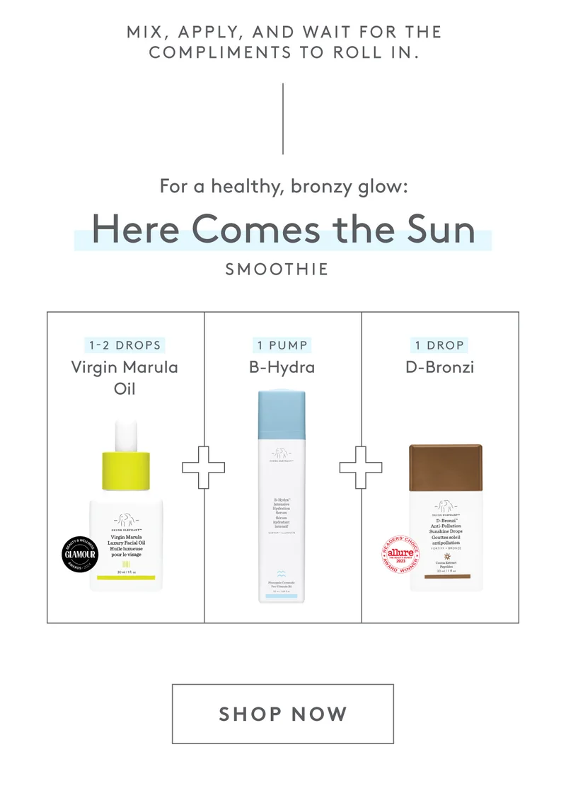 Shop the Here Comes the Sun Smoothie fro a healthy bronzy glow