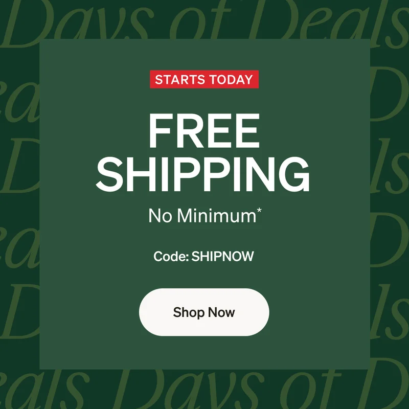 Free Shipping, No Minimum