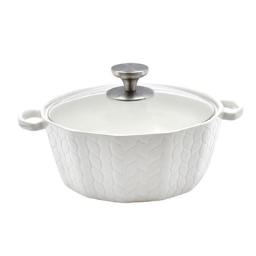 Temp-tations Carved Willow 3-Quart Baker with Glass Lid