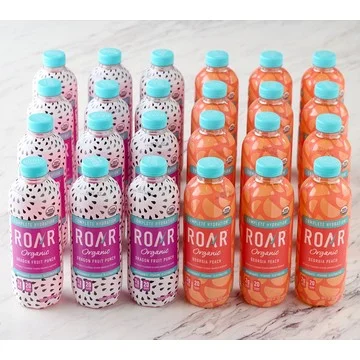 Roar Organic (24) 18-oz Bottles Vitamin & Electrolyte Beverages