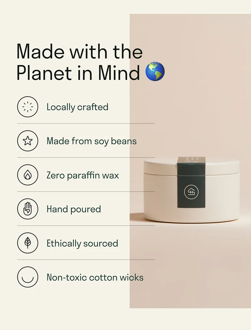 Made with the planet in mind.