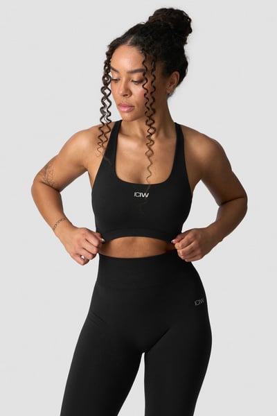 Image of Smooth Seamless Sports Bra Black