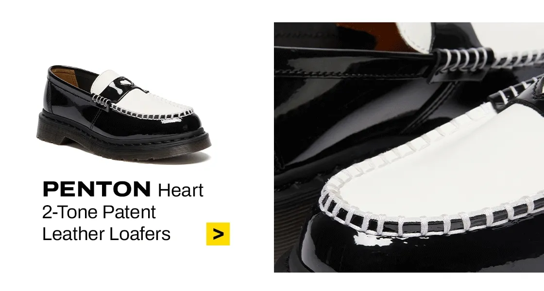 PENTON HEART TWO-TONE PATENT LEATHER LOAFERS